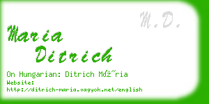 maria ditrich business card